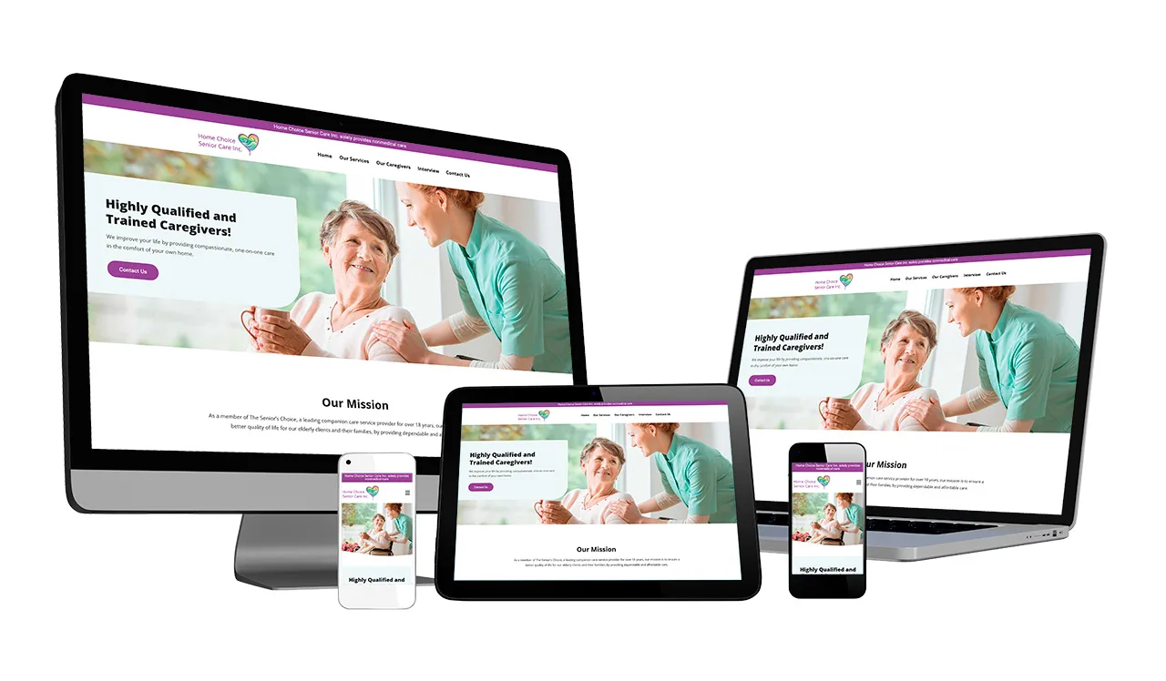 Home Choice Senior Care Inc. Responsive Website design service