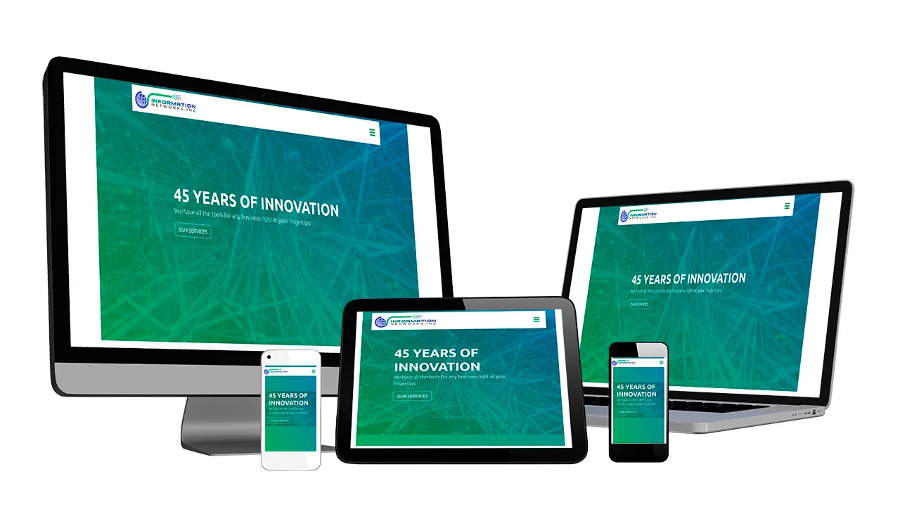 Information Technology Custom coded Responsive website design