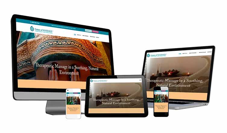 Nature Of Massage LLC portfolio website design