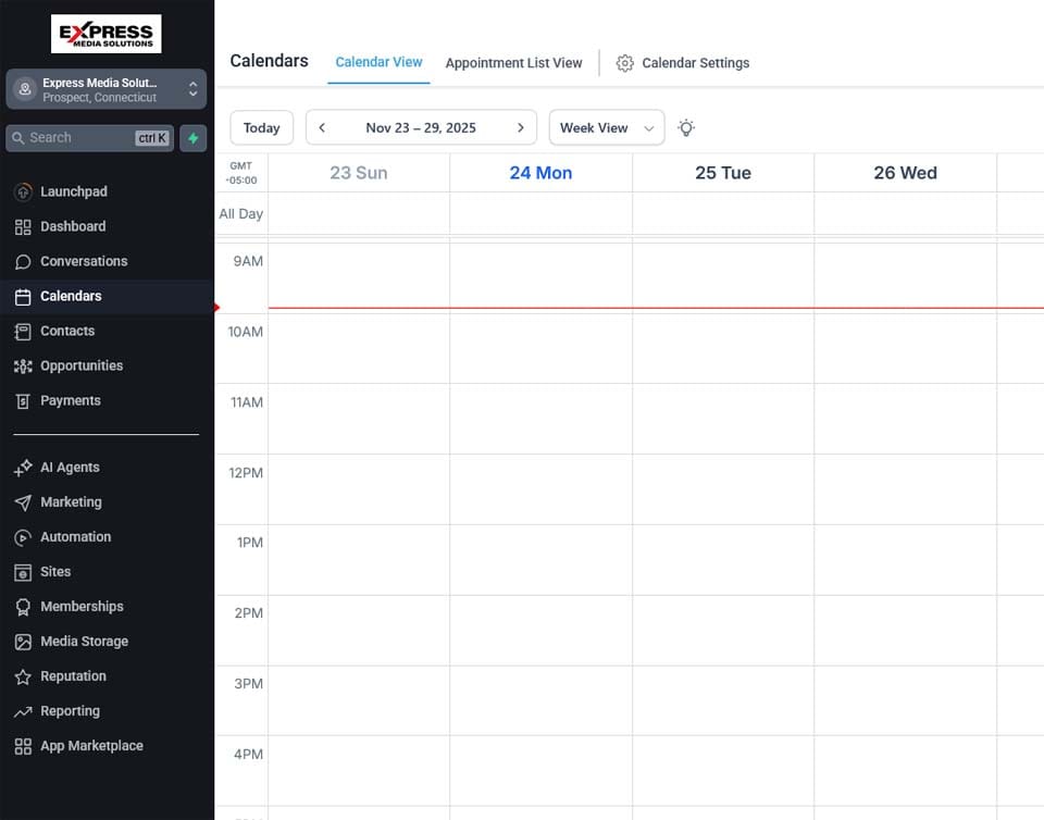 Client Appointment Booking Calendar