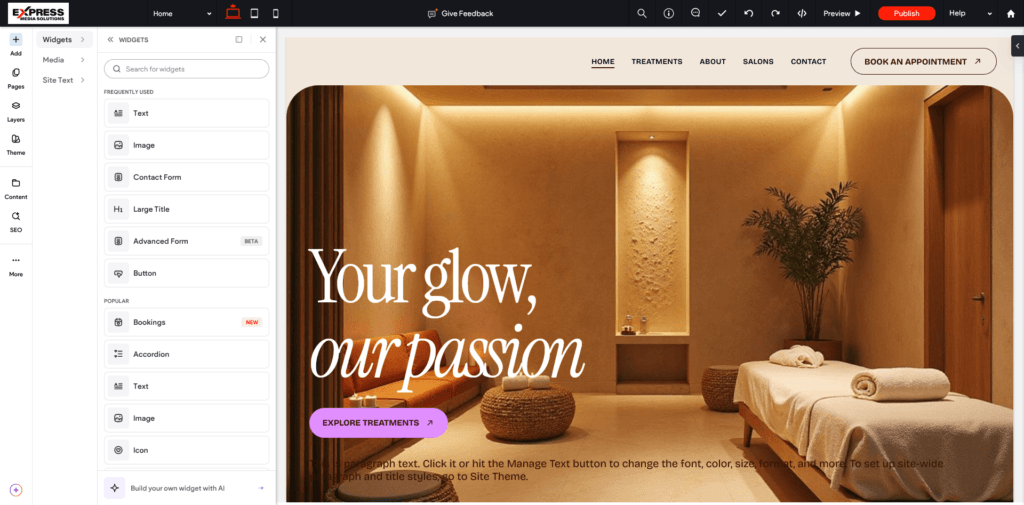 User-Friendly website builder