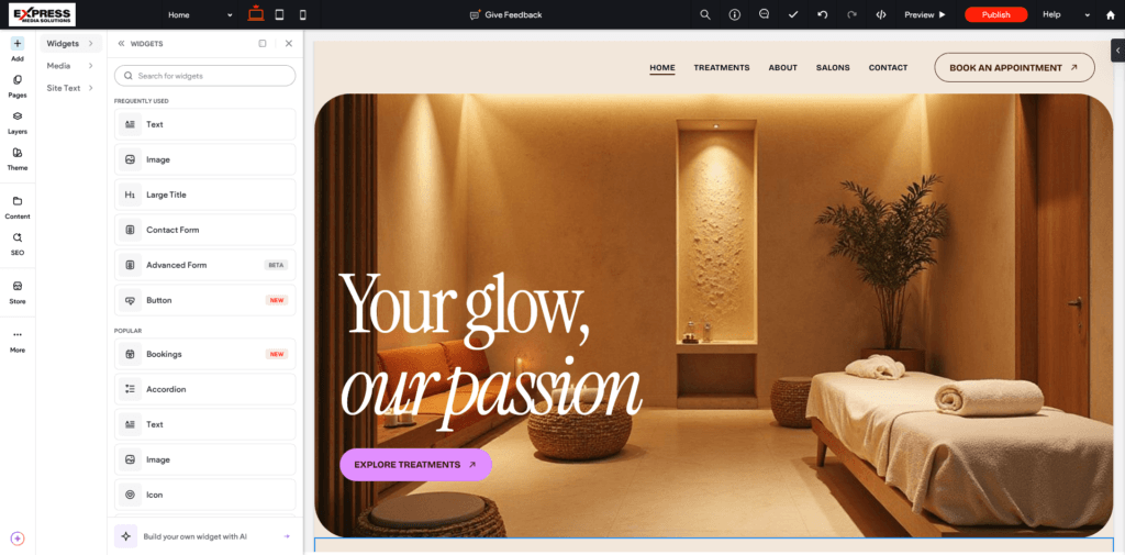 Drag-and-drop widgets