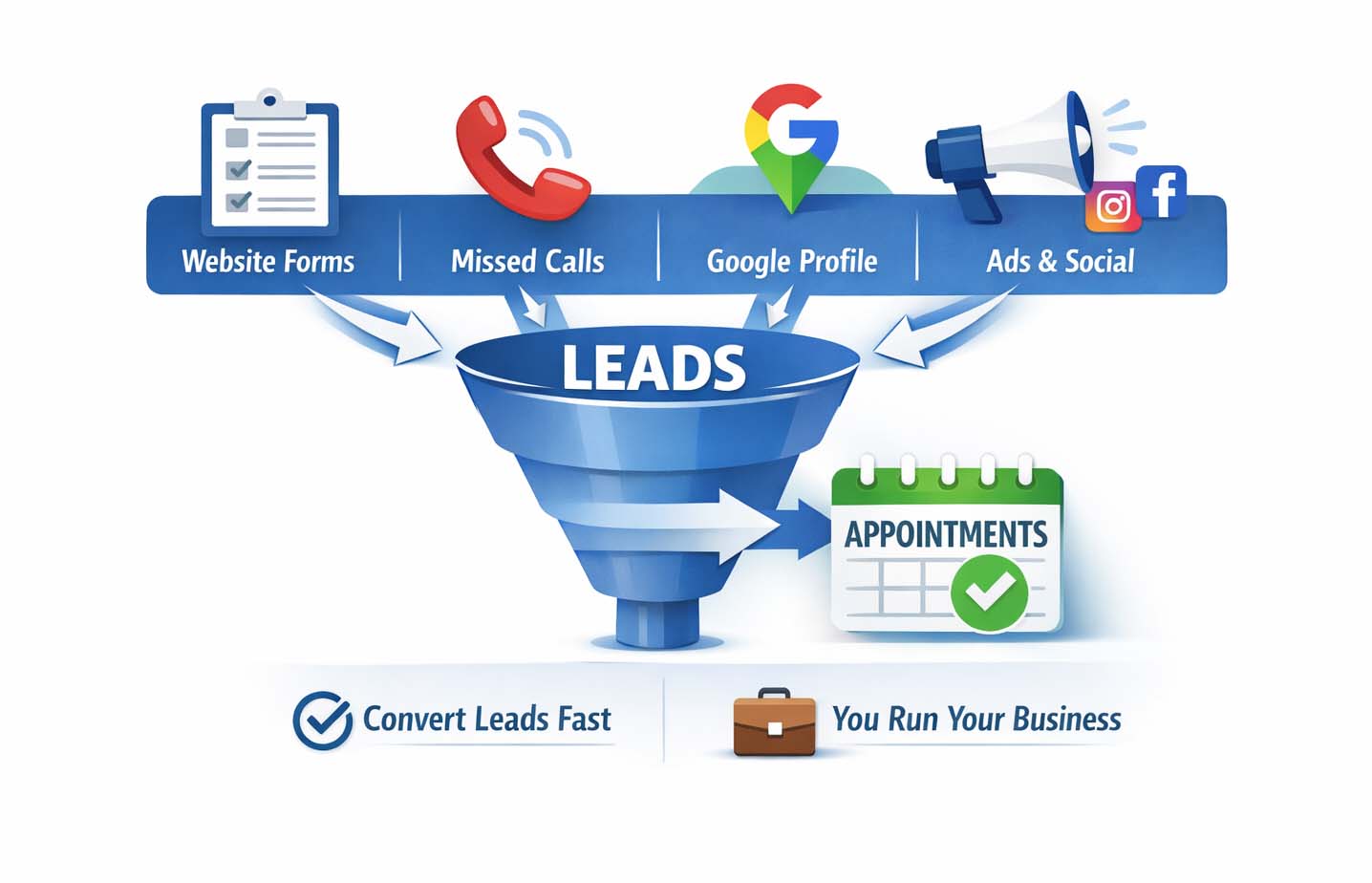 Lead generation funnel from different sources