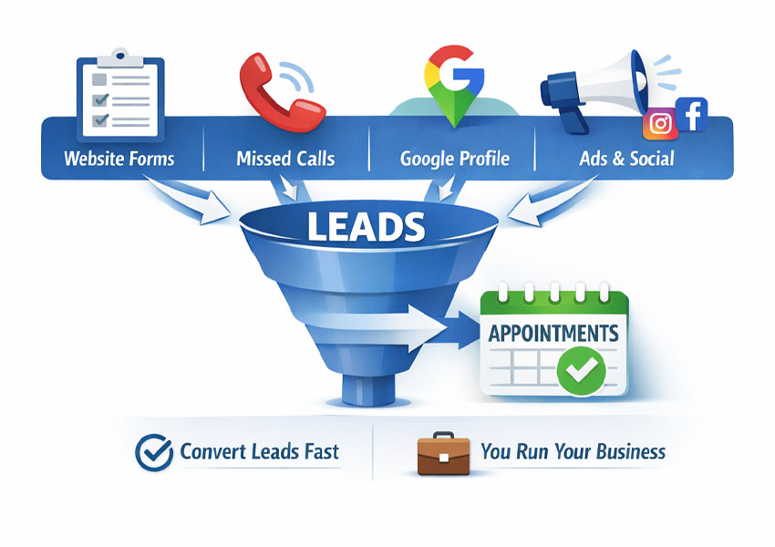 Lead generation funnel concept